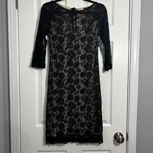 VENUS WOMEN'S STRETCHY LACE OPEN BACK DRESS SIZE MEDIUM